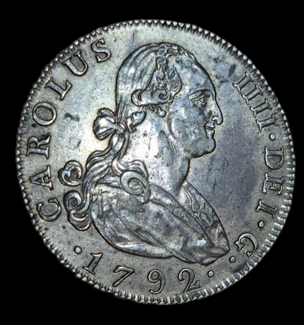 Moneda de 4 Reales de Carlos IV (Carlos IIII) – 1792, ceca de Madrid