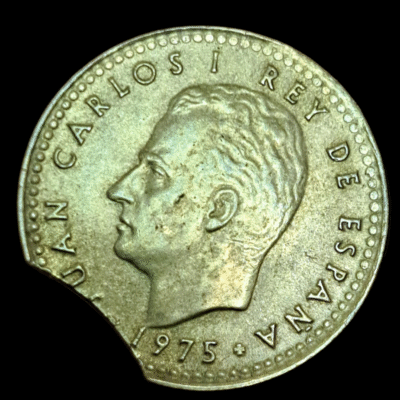 Error. Segmentada. 1 peseta 1975 *77
