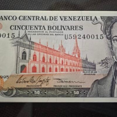 Numismática Badajoz: Compra y Venta de Monedas y Billetes de Colección 17 50 bolívares Venezuela 1995 SC