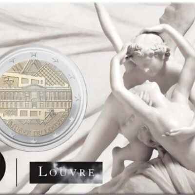 Francia 2025 2 euros amor y psiqué. Museo del Louvre. Coincard