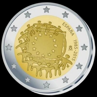 2015 - España - 2 euros Bandera
