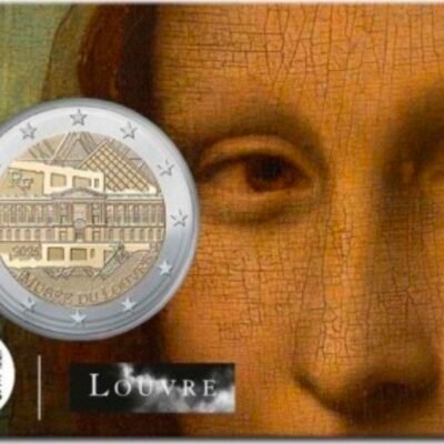 Francia 2025 Museo del Louvre. La Gioconda. 2 euros Coincard