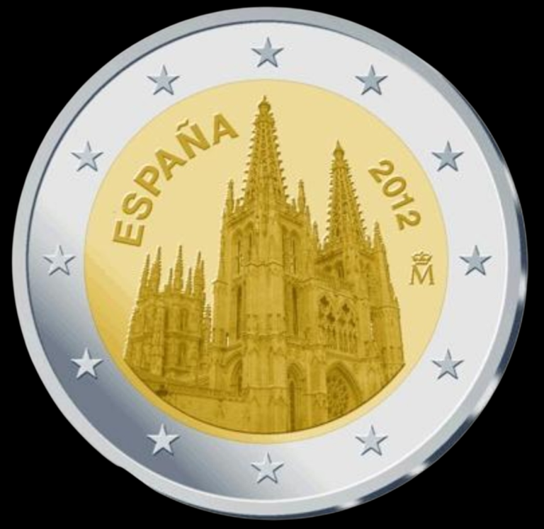 2012 - España - 2 euros Catedral de Burgos 9 2012