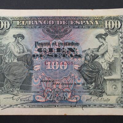 100 pesetas 1906 Alegorias