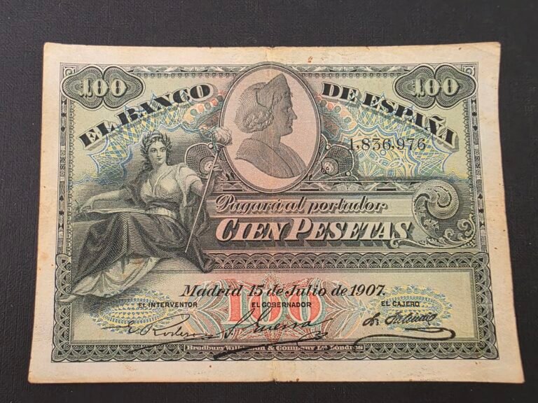 100 pesetas 1907, Alegorías 18 100 pesetas 1907, Alegorías