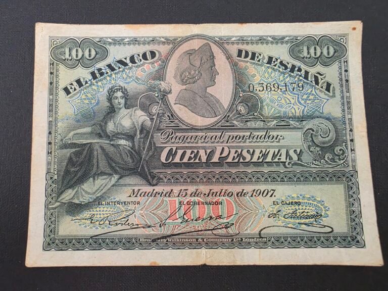 100 pesetas 1907, Alegoría pick 64a 17 100 pesetas 1907, Alegoría pick 64a