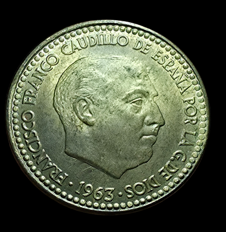 1 peseta 1963 *19*67, Franco. Estado español 6 1 peseta 1963 *19*67, Franco. Estado español