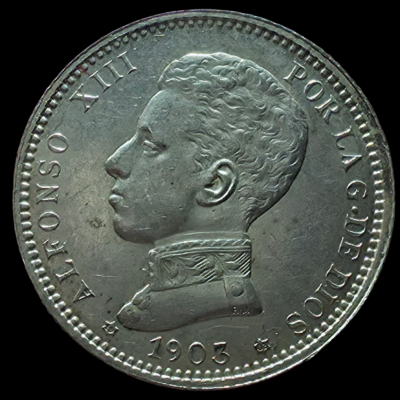 1 peseta 1903 *19*03 SM V, Alfonso XIII