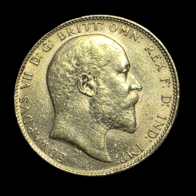 Soberano de oro Eduardo VII 1910