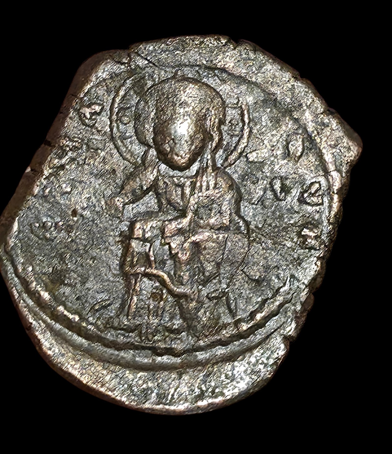 Moneda bizantina emperador Manuel I ceca Constantinopla 1 Moneda bizantina emperador Manuel I ceca Constantinopla