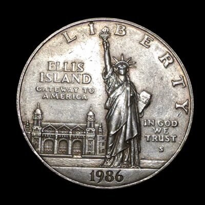 1 dolar conmemorativo USA 1986 estatua libertad