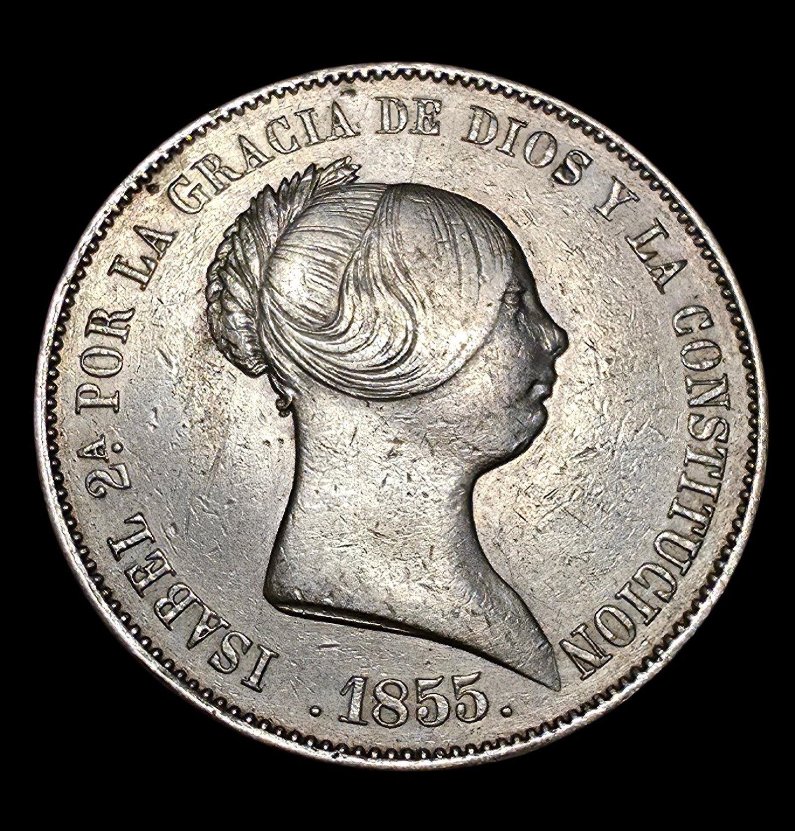 20 reales Isabel II 1855 ceca Madrid 1 20 reales Isabel II 1855 ceca Madrid