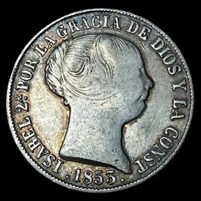 4 reales Isabel II 1853 Sevilla